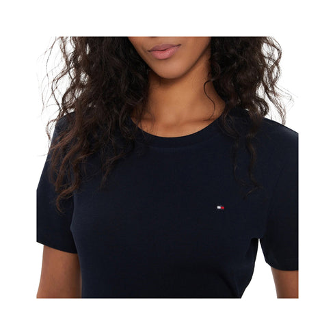 Tommy Hilfiger T-shirt T-shirt Donna slim mezze maniche Blu A24 - TOMMY HILFIGERWW40587 - DW5 - XS - Francavilla Moda